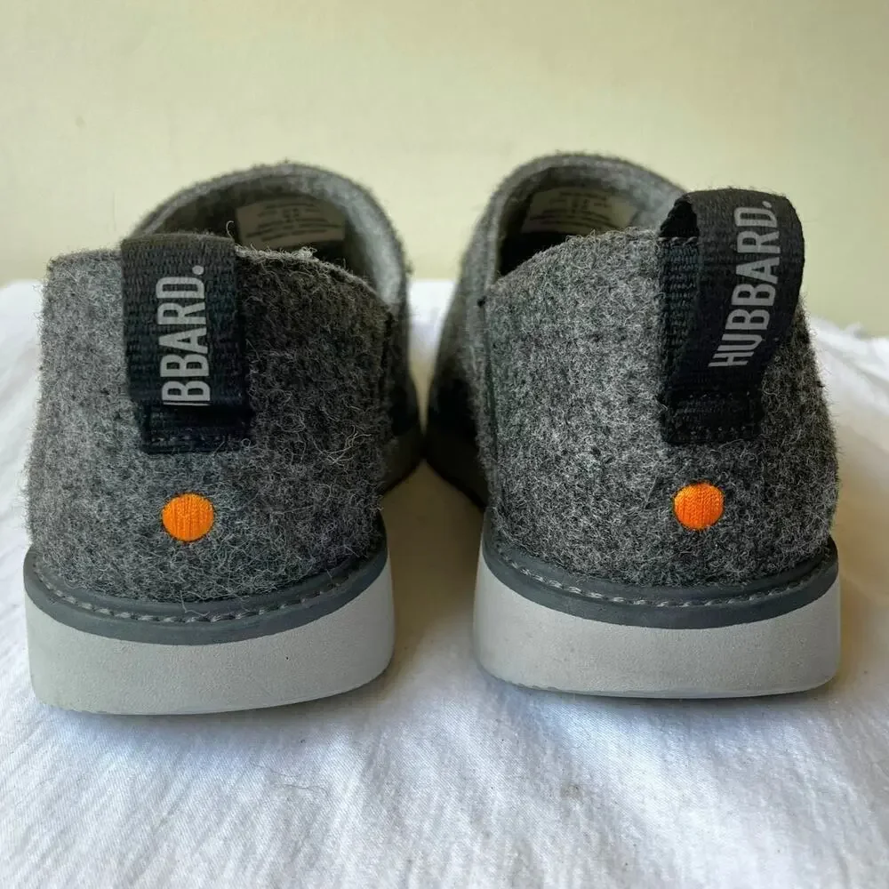 Samuel Hubbard Spring Back Men's Felt Slippers Shoes Charcoal Gray Size 9.5
